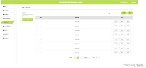 基于SpringBoot的生活用品供應管理系統設計與實現